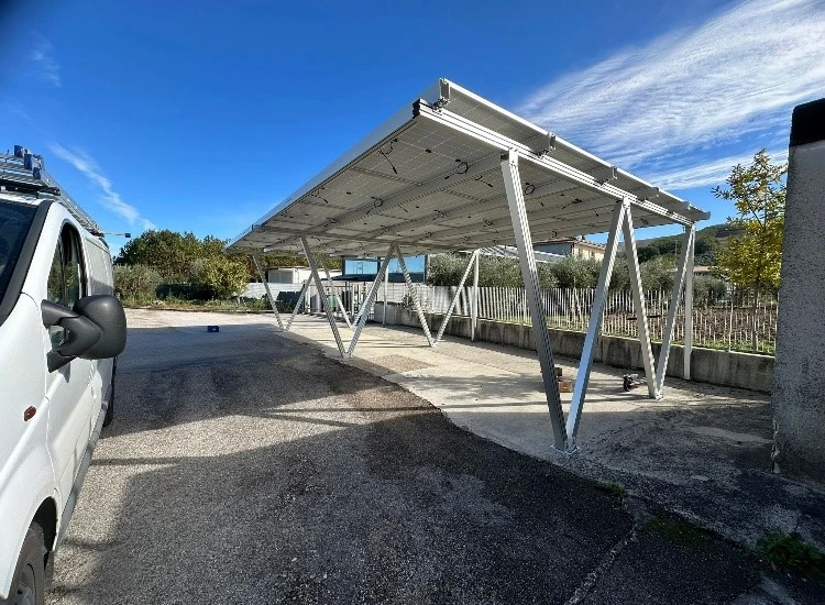 Solar carport for Italian client Solar carport for Italian client