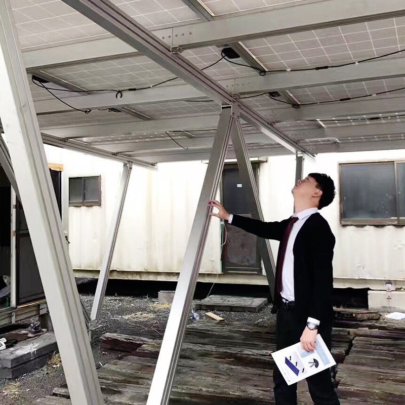 Residential Solar Canopy Real Installation Scene Residential Solar Canopy Real Installation Scene