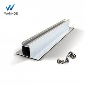 Estrutura parcial do trilho do painel solar para o tipo telhado da vertente