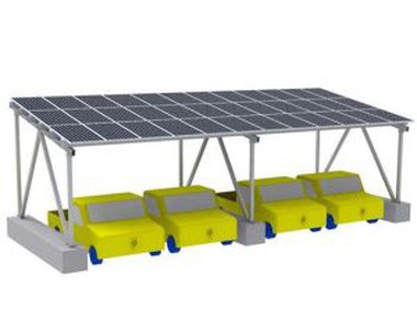 Solar gerar eletricidade e cobrar Carport