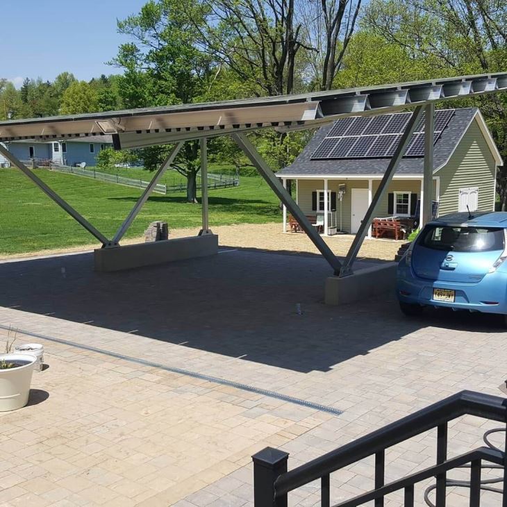Home 2 Sistema de montagem carport para estacionamento galpão de alumínio solar carro racks suporte PV