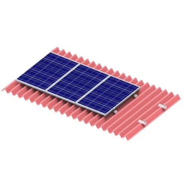 Estrutura de montagem solar no telhado