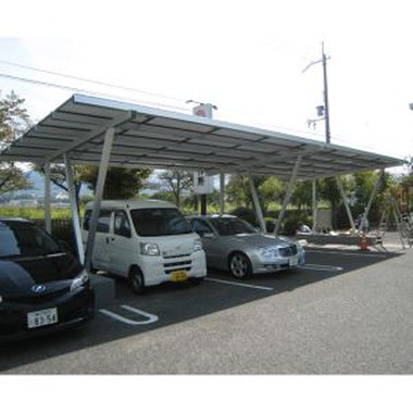 Garagem para solução de suporte solar