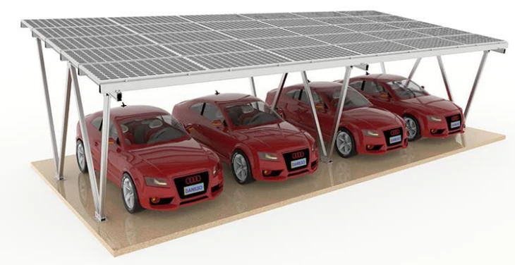 Solar Power Carport Installtaion Solar Mounting Structure For Aluminum Carport Pv System