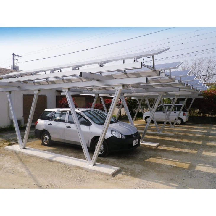 Solar Power Carport Installtaion Solar Mounting Structure For Aluminum Carport Pv System