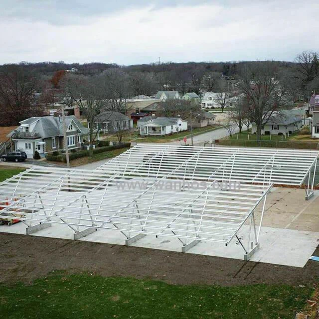 Solar Power Carport Installtaion Solar Mounting Structure For Aluminum Carport Pv System