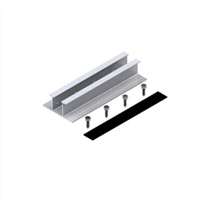 Sistema de minitrilhos de telhado de metal solar