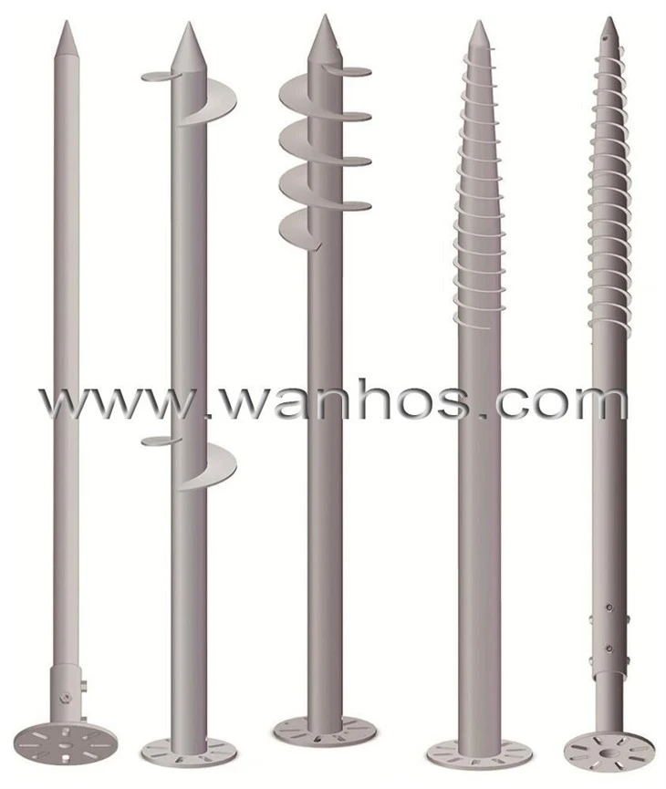 Galvanized Earth Anchors Ground Screw For Solar Panel Ground Mounting System